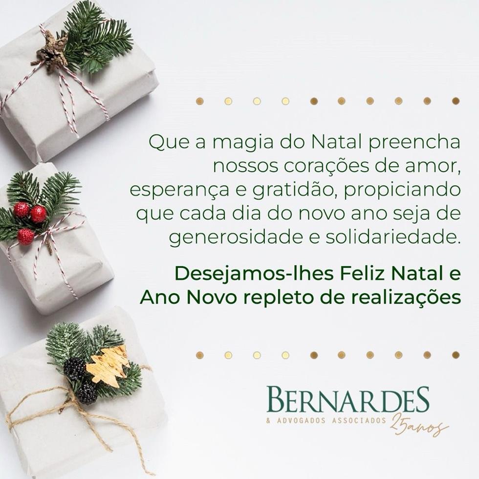 A Equipe Bernardes & Advogados Associados deseja um Feliz Natal a todos!